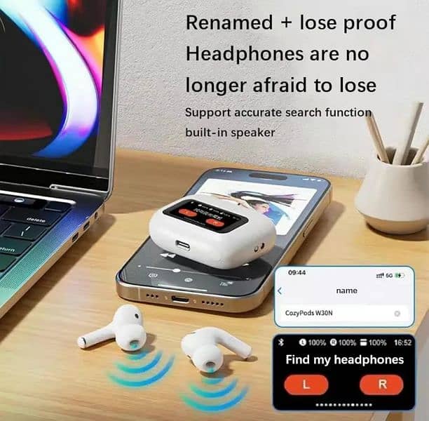 A09 PRO MAX ANC SCREEN TOUCH CONTROL EARBUDS 6