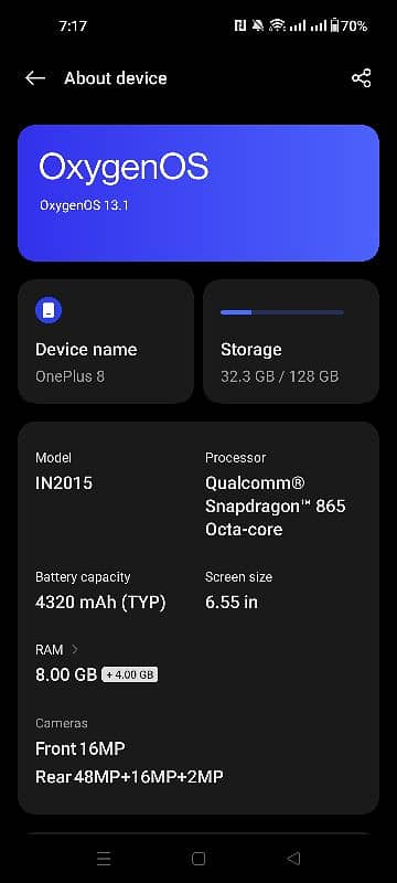 pta approved 2sim 8 128GB 9