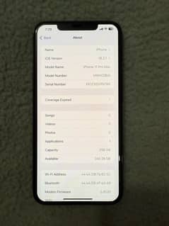 IPHONE 11 (pro max) 256gb PTA approved