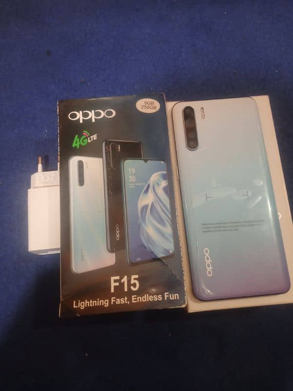 oppo F15 (8/256) ram with box and charger lush condition 10/10 0