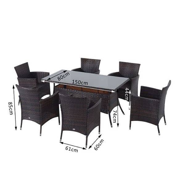 Rattan dining set for garden, taress, rasturrant and cofe shope 2