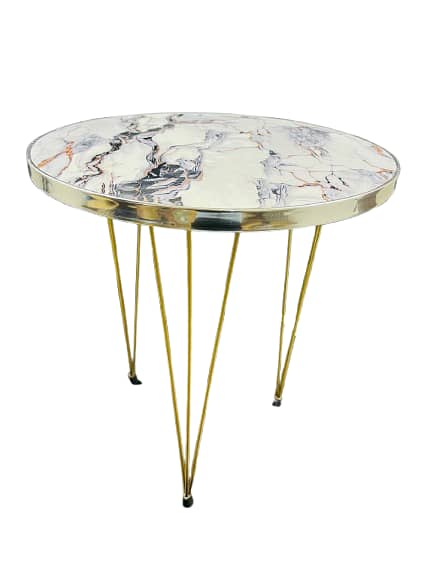 1 Pcs Round Coffee Table HIGH Gloss End Tables. Decoration Table 4