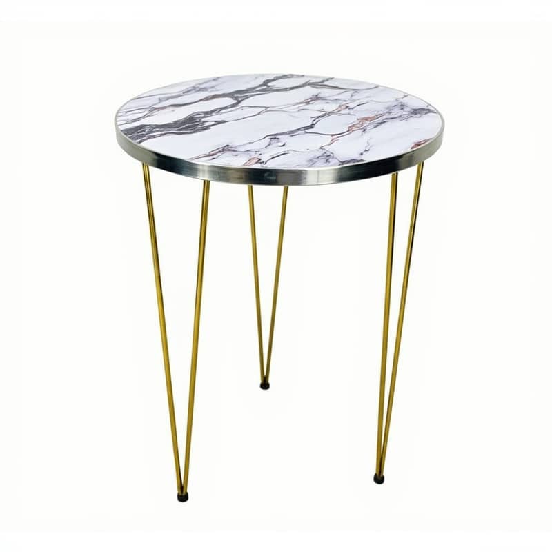 1 Pcs Round Coffee Table HIGH Gloss End Tables. Decoration Table 5