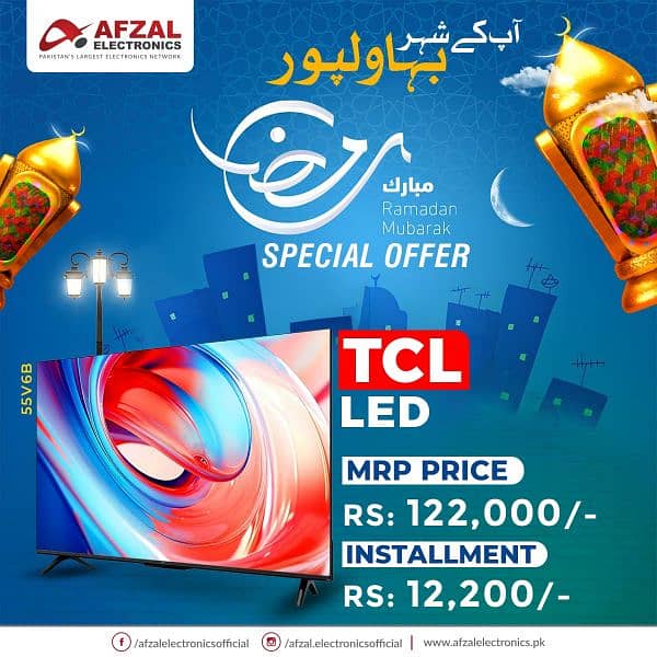 Tcl and Haier led available on Easy instalment with 0% Markup 0