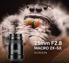 AstrHori 25mm F2.8 2-5X Ultra Macro Lens, Compatible with Full-Frame