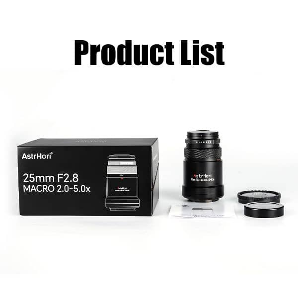 AstrHori 25mm F2.8 2-5X Ultra Macro Lens, Compatible with Full-Frame 2