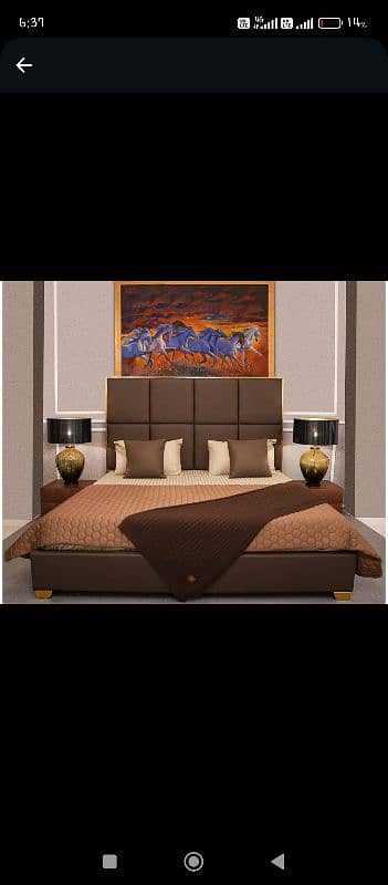 Bed | Double Bed | king bed | king size bed | Poshish bed | Furniture 0