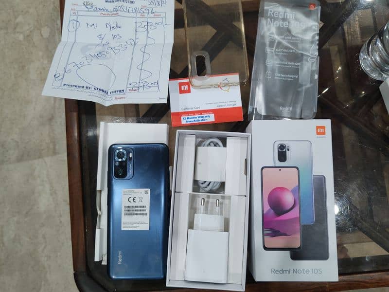 Redmi note 10s complete box 0