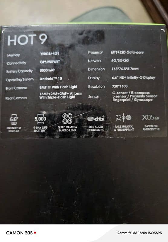 Infinix Hot 9 =4/128 3