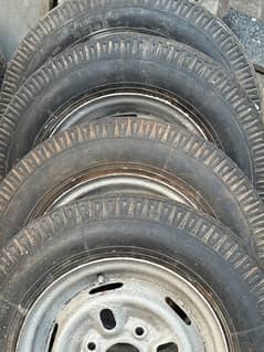 Picup carry dubah Tyres Brand new never use with rims 12 inch size