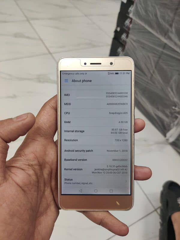 Exchange wale ajao Huawei y7 prime 4gb 64gb Official approved 2