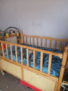 Baby Bed Cot along with mattress and swing | Kids Bed | Kids Cot |