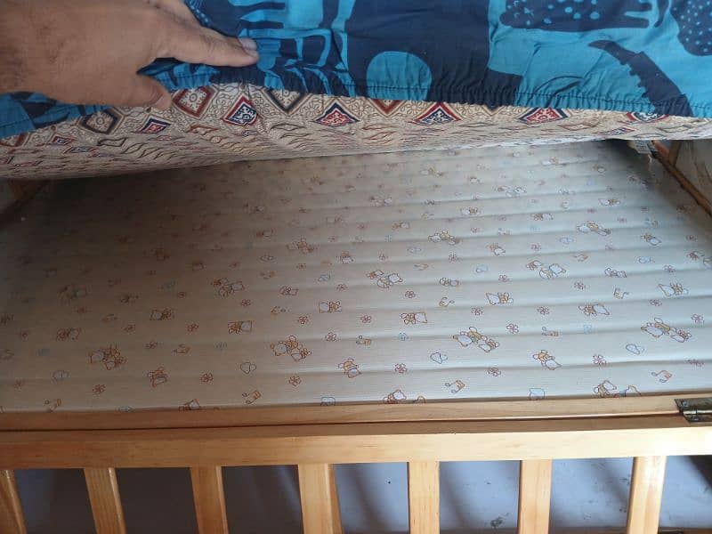 Baby Bed Cot along with mattress and swing | Kids Bed | Kids Cot | 3