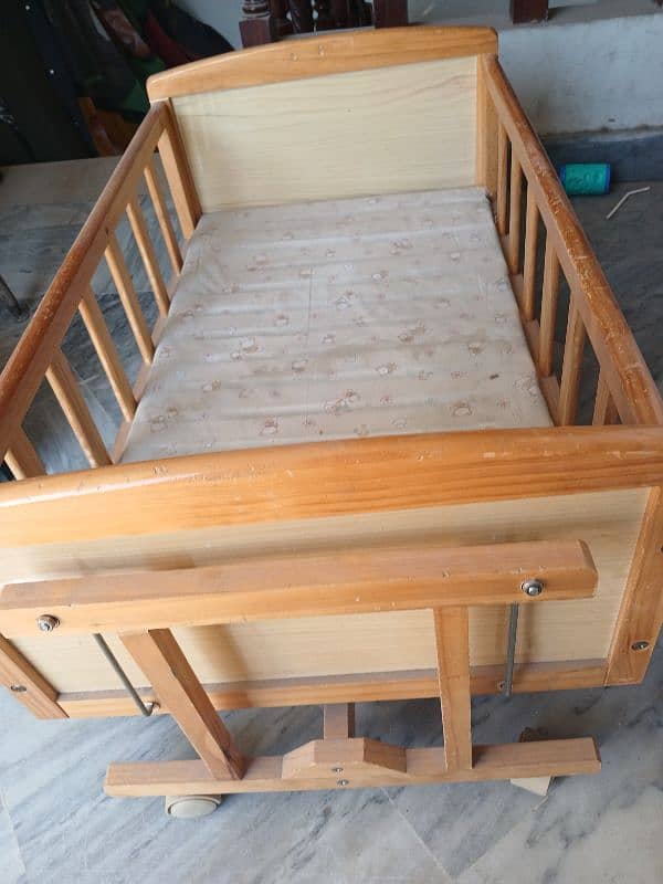 Baby Bed Cot along with mattress and swing | Kids Bed | Kids Cot | 6