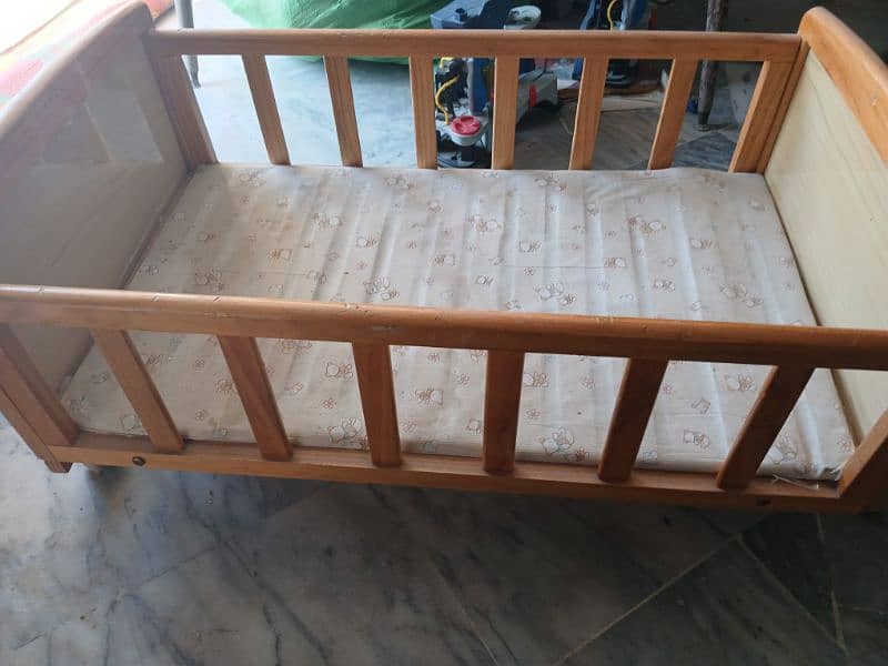 Baby Bed Cot along with mattress and swing | Kids Bed | Kids Cot | 7