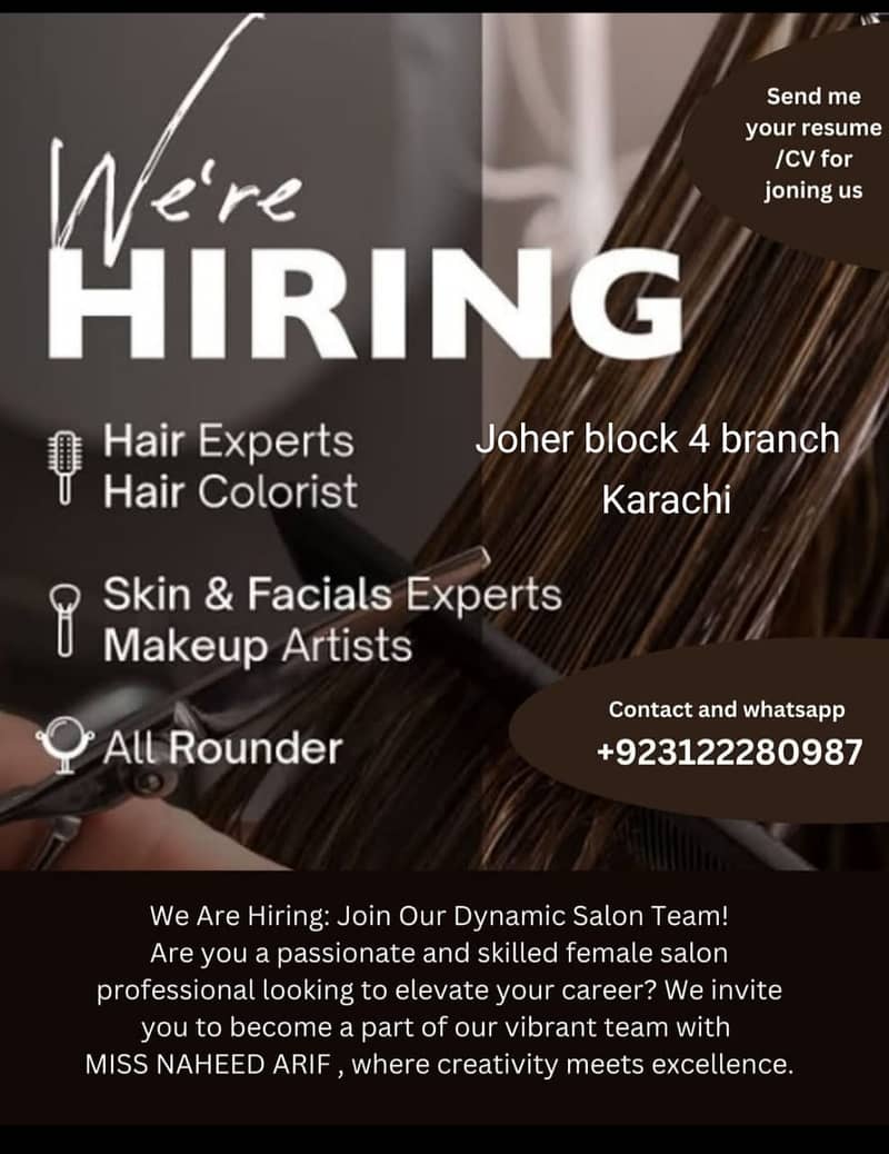 Beautician HIRING 0