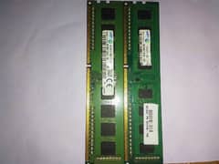 2 GB + 4 GB RAM DDR3 2 RAMS FOR SALE