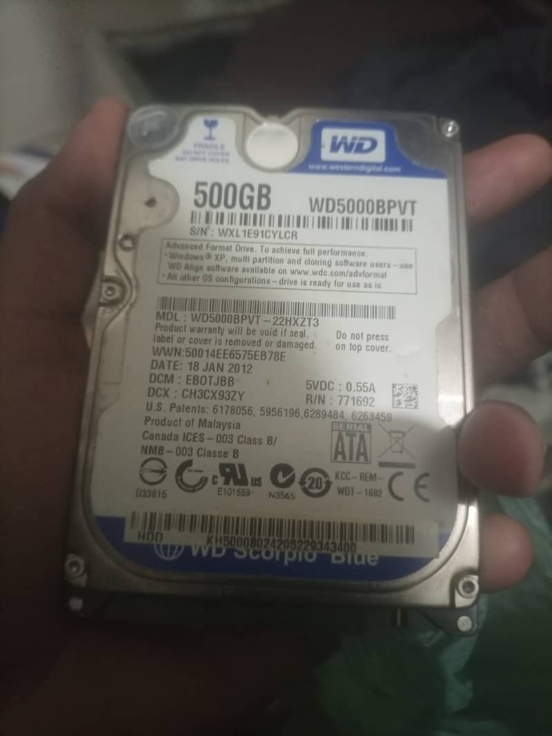 500Gb Laptop Hard Disk 1