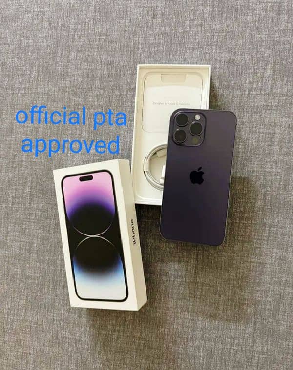 apple iPhone 14 pro max pta approved official 10 by 10  with full box 0