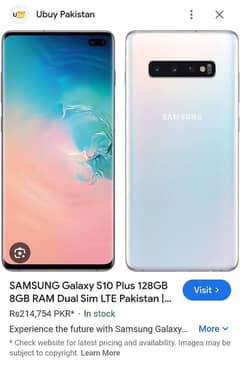 Samsung s10 8/128 with box official pta approved