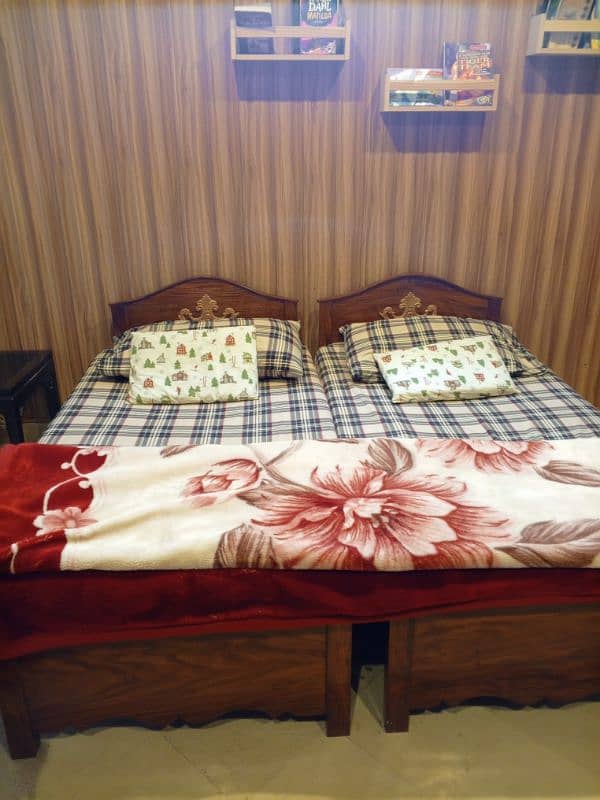 sheesham wood kids size pair of bed for sale 6