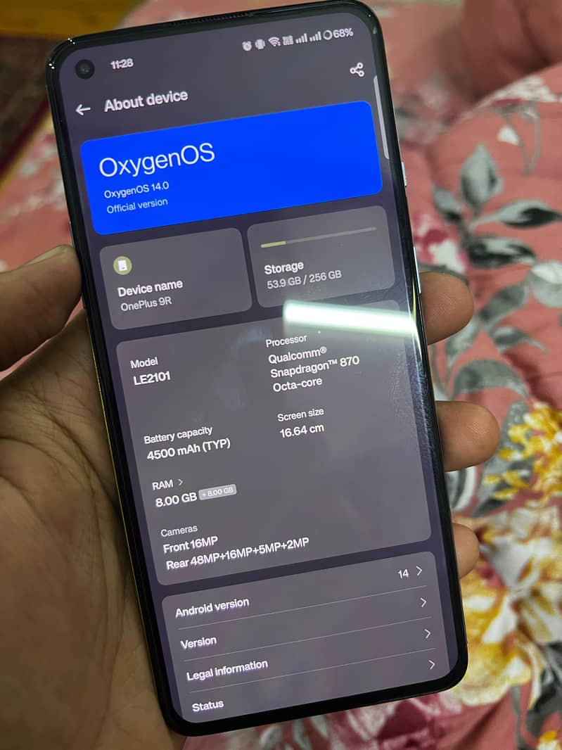 One Plus 9R 8/256GB PTA 8