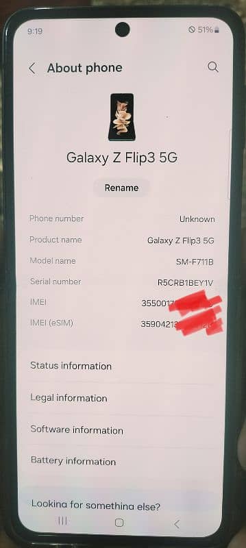 Samsung Z Flip 3 5G Dual Sim Screen Damage Non PTA 2