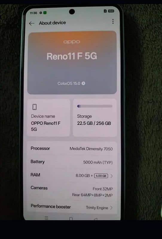 Oppo reno 11f 5g Sale/exchange 1