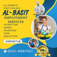 cook cheff babysitter house maid all domiatic staff avail 0321-0007537