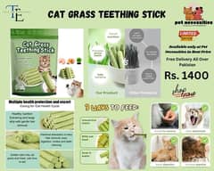 Cat Grass Teething Stick & Nourvet Cat Food & Klumpy Cat Litter