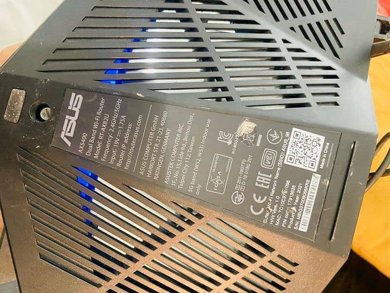 Asus AX82u ax5400 Dual Band WiFi 6 Gaming, ASUS AURA RGB, 5