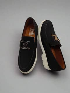 Men's Leather Formal Loafers in Black