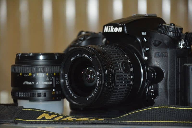 D7200 Nikon with 50mm and 18-55mm 8