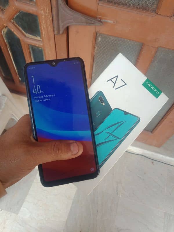 oppo A7 3+64 only box PTA approved hai 0