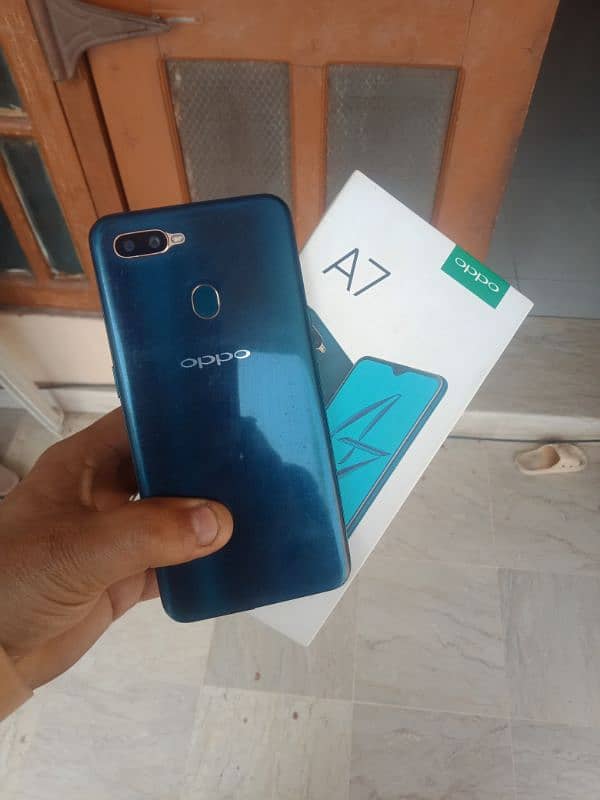 oppo A7 3+64 only box PTA approved hai 5