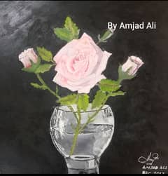 still life, Rose in vase