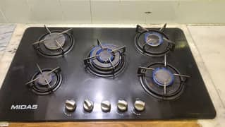 MIDAS - 36 Inch imported Glass 5 Burner Hob.