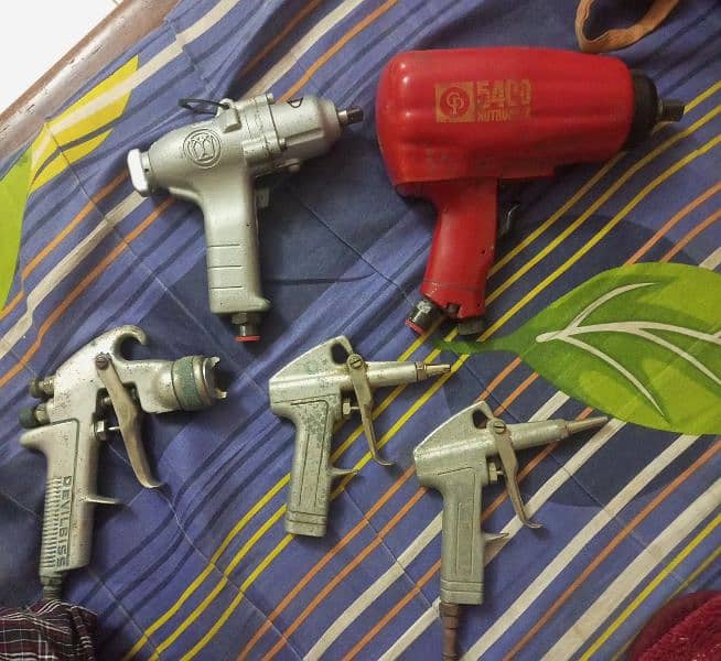 pneumatic impact wrench and spray gun 1