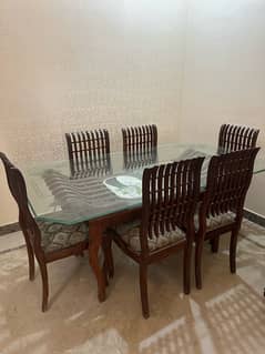 6 chair table