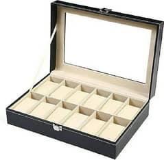 NEW 12 Slots Watch Organizer Collection Breifcase Box For Watch