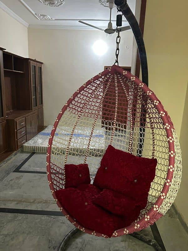 swing jhola iron frame with stand and cussions  wholesale price 1