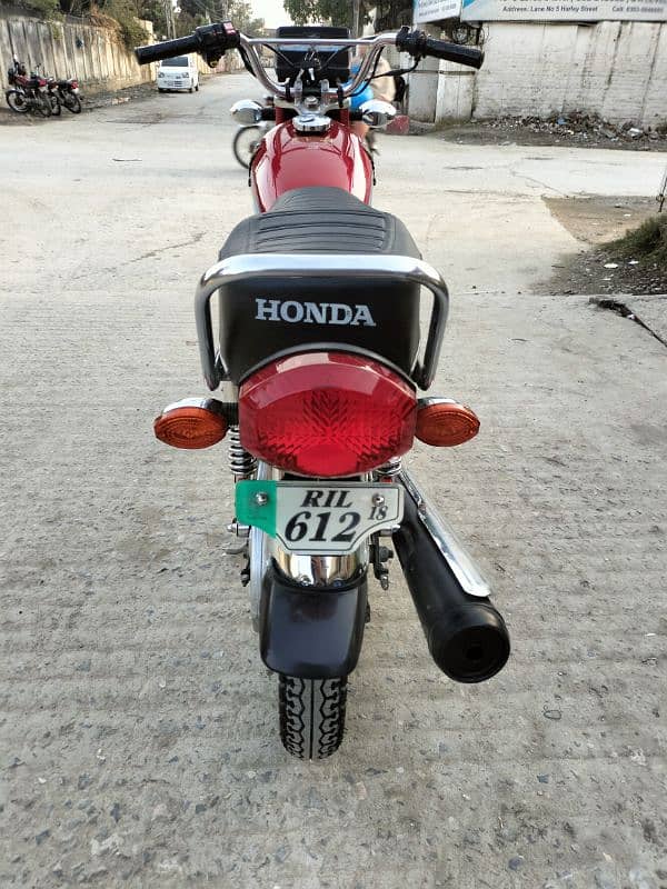 Honda CG125 model 2018 Rawalpindi number 03341511728 5