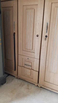 3 doors lamination wardrobe