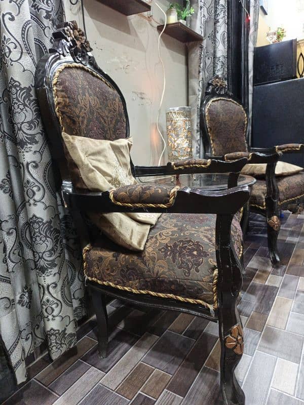2 chairs with table 2