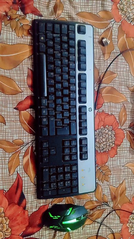 Hp keyboard and Rgb mouse 0