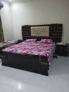 Bed set with side tables and Dressing For Sale