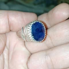 African Neelam Italian chandi Ring