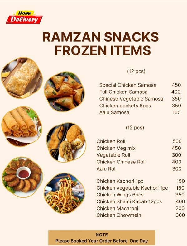 RAMZAN SNACKS FROZEN ITEMS 0