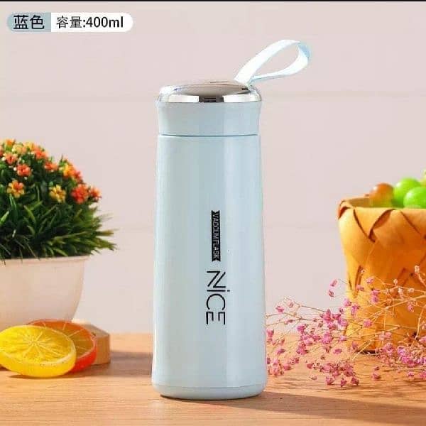 Stylish 400ml Glass Water Bottle for Girls & Boys - Glass Leak proof. . 1