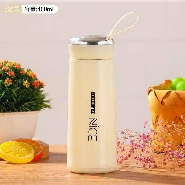 Stylish 400ml Glass Water Bottle for Girls & Boys - Glass Leak proof. . 3